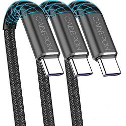 USB A to Type C Cable, Cabepow [3-Pack 1ft] Fast Charging USB Type C Cord for Samsung Galaxy A10/A20/A51/S10/S9/S8, Type C Charger Premium Nylon Braided USB Cable (Gray)