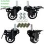 DICASAL 4 Pack 1.5 Inch Swivel Stem Casters, Non-Marking Polyurethane Wheels 330 Lbs with Diameter 3/8''- 16 x 1'' Stem Thread and Nuts for Carts Trolley Furniture DICASAL 4 Pack 1.5 Inch Swivel Stem Casters, Non-Marking Polyurethane Wheels 330 Lbs with Diameter 3/8''- 16 x 1'' Stem Thread and Nuts for Carts Trolley Furniture