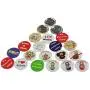 DAWEI 200Pcs 1-1/2'' 37mm Top/Bottom Cover Clip Pin Blank Badge & Button Parts for Badge Maker Machine