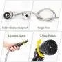 BOSNELL Stainless Steel Metal Water Hose - 100FT with 2 Nozzles, Lightweight, Heavy Duty, High Pressure, Flexible, Tangle Free & Kink Free Cool to Touch, Outdoor Yard Hose BOSNELL Stainless Steel Metal Water Hose - 100FT with 2 Nozzles, Lightweight, Heavy Duty, High Pressure, Flexible, Tangle Free & Kink Free Cool to Touch, Outdoor Yard Hose