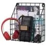 Wall35 Rivista File Holder Home Office Desk Organizer, Chicken Wire Mail Organizer and Magazine Holder, Metal, Black Wall35 Rivista File Holder Home Office Desk Organizer, Chicken Wire Mail Organizer and Magazine Holder, Metal, Black