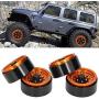 VGEBY 4pcs RC Rims 1.9in, Metal Beadlock Wheel Hub Rim Set Simulation CNC fit for 1/10 RC Car Climbing Car Accessory