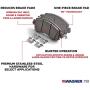 Wagner MX1108 Semi-Metallic Disc Brake Pad Set