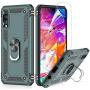 LeYi Compatible for Samsung Galaxy A50/A50s/A30s Case with HD Screen Protector,Military-Grade Magnetic Car Holder Mount Kickstand Defender Protective Cover Phone Case for Samsung A50/A50s/A30s,Green