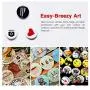 CO-Z 100-Piece 58mm/2.25 inch Blank Button Badge Parts Set for Button Making Machine, Metal Shells Clear Mylar and Plastic Base Components, DIY Arts Crafts Supplies for Gifts, Presents, Souvenirs
