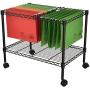 Finnhomy Premium 1-Tier Metal Rolling File Cart for Letter Size and Legal Size Folder, Black Finnhomy Premium 1-Tier Metal Rolling File Cart for Letter Size and Legal Size Folder, Black