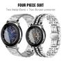 Dsytom Compatible with Galaxy Watch 46mm / Gear S3 Bands Men XL Large,2 Pack Solid Metal Strap Replacement with Samsung Gear S3 Classic/Frontier Smart Watch with Screen Protector(Silver/Black+Silver)
