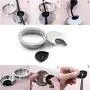 HJ Garden 1pc 2 inch (50mm) Metal Desk Grommets for Managing and Hiding Wire Cord Cable Hole Cover Office PC Desk Cable Cord Organizer Zinc Alloy Cover Silver