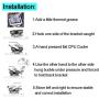 DS 1800RPM CPU Cooler, Black Aluminum Extrusion Cooling CPU Fan for Intel and AMD (Dynamic RGB Color, C Series)