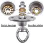 SELEWARE Stainless Steel 304 Heavy Duty Bearing Swing Hanger, 360° Rotate Swing Swivel Hook with Screws for Wooden and Expansion Bolts for Concrete, Indoor Outdoor Hammock Porch Chair Tire Swing Set