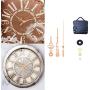 JJDD High Torque Clock Replacement Movement,Clock Movement Metal Clock Needle Kit,31MM Long DIY Repair Quartz Wall Clock Movement,8 PCS