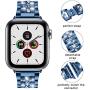 LELONG for Apple Watch Band 38mm 40mm 42mm 44mm SE Series 6 Series 5 4 3 2 1 , Bling Replacement Bracelet iWatch Band, Diamond Rhinestone Stainless Steel Metal Wristband Strap