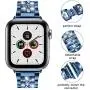 LELONG for Apple Watch Band 38mm 40mm 42mm 44mm SE Series 6 Series 5 4 3 2 1 , Bling Replacement Bracelet iWatch Band, Diamond Rhinestone Stainless Steel Metal Wristband Strap