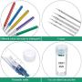 WILLBOND 100 Pieces Sewing Machine Needles Metal Needles Blue Purple Red Yellow Green Tip Needles Sizes DBX1 65/9, 75/11, 90/14, 100/16, 110/18 with 5 Transparent Bottles