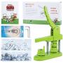 MK.Bear Installation-Free Button Badge Maker Machine 25mm (1 in) DIY Gift, Pin Button Maker Press Badge Punch Press with Free 500pcs Button Parts&100pcs Pictures&Circle Cutter&Magic Book(Green)