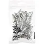 RUBYCA 25MM 10 Sets Large Metal Big Tree Spikes and Studs Metallic Screw-Back for DIY Leather-Craft Silver Color RUBYCA 25MM 10 Sets Large Metal Big Tree Spikes and Studs Metallic Screw-Back for DIY Leather-Craft Silver Color