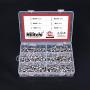 Hilitchi 410 Stainless Steel #8 Hex Washer Head Self Drilling Sheet Metal Tek Screws Assortment Kit Set with Drill Point, Self Driller, 200 Pieces