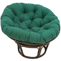 Blazing Needles Solid Twill Papasan Chair Cushion, 44'' x 6'' x 44'', Forest Green