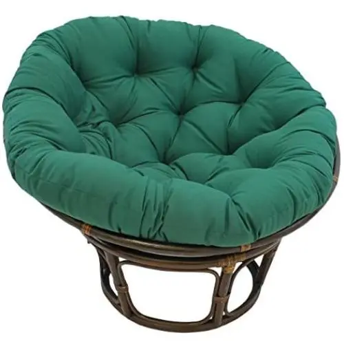 Blazing Needles Solid Twill Papasan Chair Cushion, 44'' x 6'' x 44'', Forest Green Blazing Needles Solid Twill Papasan Chair Cushion, 44'' x 6'' x 44'', Forest Green