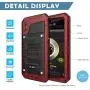 Mitywah Waterproof Case Compatible with iPhone Xs MAX, [Full Body Protective] Cover Built-in [Shield Screen Protection] [Shockproof] [Military Grade Defender] [Metal] [Heavy Duty ] Shell Outdoor,Red