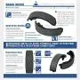 CSK01157 REAR Premium Advanced Metallic Formula Chamfered DRUM Brake Shoes