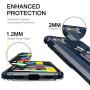 PULEN for Google Pixel 4A Case,with 1 Pack Screen Protector,Hybrid Armor Metal Ring Holder Magnetic Car Mount,Full Body Shockproof Sturdy Bumper Protective Cover - Blue
