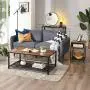 VASAGLE Console Table, Sofa Table, Entryway Table with Metal Mesh Shelf, 39.4 x 13.8 x 31.5 Inches, for Hallway, Entryway, Living Room, Industrial Rustic Brown ULNT86X VASAGLE Console Table, Sofa Table, Entryway Table with Metal Mesh Shelf, 39.4 x 13.8 x 31.5 Inches, for Hallway, Entryway, Living Room, Industrial Rustic Brown ULNT86X