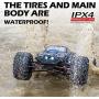 Hosim RC Cars 1:12 4WD 46KM/H High Speed Remote Control Car RC Monster Truck for Kids Adults, All Terrain Offroad Car 40+ Min Play Radio Controlled Car for Boys|2 Batteries|6 Oil Filled Shocks|