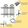 MIXXIDEA Garden Fence Border Metal Decorative Garden Fencing Folding Rustproof Wrought Iron Garden Fence Animal Barrier Landscape Wire Fencing Edge Flower Bed Border Outdoor 14 Panel 31.5inx20ft Black MIXXIDEA Garden Fence Border Metal Decorative Garden Fencing Folding Rustproof Wrought Iron Garden Fence Animal Barrier Landscape Wire Fencing Edge Flower Bed Border Outdoor 14 Panel 31.5inx20ft Black
