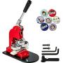 VEVOR Button Maker 2.28Inch 58mm Button Badge Maker Punch Press Machine with 500 Pcs Circle Button Parts and Circle Cutter (58MM 500P)