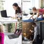 Laptop Stand, Aluminum Computer Riser, Ergonomic Laptops Elevator for Desk,Portable Adjustable Notebook Metal Holder Compatible with 10 to 17 Inches Notebook Computer, Silver