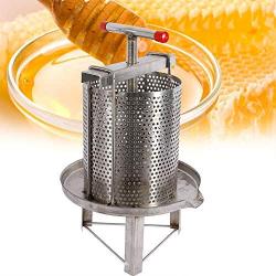 Honey Press Extractor Stainless Steel Household Manual Honey Press paraffin machine Press Beekeeping Tool Diameter 24cm USA STOCK