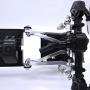 Fauge Metal Chassis Pull Rods Drag Link Suspension Link Mount for MN D90 D91 D99 MN90 MN99S 1/12 RC Car Upgrade Parts,Black
