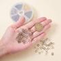 PandaHall Elite About 1800 Pcs Iron Open Jump Rings Unsoldered Diameter 6mm Wire 21-Gauge 6 Colors for Jewelry Findings
