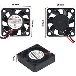 Treedix 2pcs Brushless Cooling Fan Heatsink Cooler Radiator Connector Separating Terminal Interface 3.3V 5V Compatible with Raspberry Pi 3/3B+