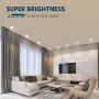 Bbounder Lighting 12 Pack 5/6 Inch LED Recessed Downlight, Baffle Trim, Dimmable, 12.5W=100W, 4000K Cool White, 950 LM, Damp Rated, Simple Retrofit Installation - UL + Energy Star No Flicker Bbounder Lighting 12 Pack 5/6 Inch LED Recessed Downlight, Baffle Trim, Dimmable, 12.5W=100W, 4000K Cool White, 950 LM, Damp Rated, Simple Retrofit Installation - UL + Energy Star No Flicker
