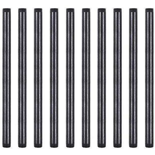 GOOVI 1/2 Inches x 16 Inches Black Malleable Steel Pipe Fitting, 1/2 Inches Black Pipe Threaded Pipe Nipples, Build Vintage DIY Shelving Steampunk Furnitur, 10 Pack. GOOVI 1/2 Inches x 16 Inches Black Malleable Steel Pipe Fitting, 1/2 Inches Black Pipe Threaded Pipe Nipples, Build Vintage DIY Shelving Steampunk Furnitur, 10 Pack.