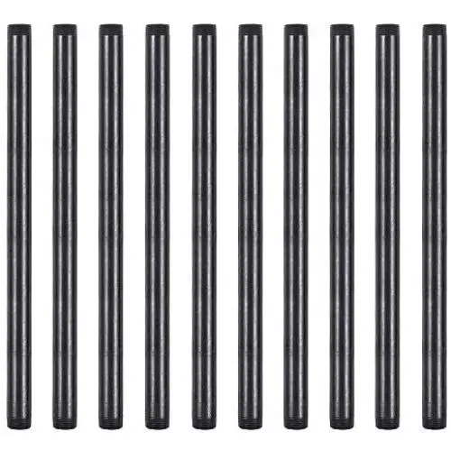 GOOVI 1/2 Inches x 16 Inches Black Malleable Steel Pipe Fitting, 1/2 Inches Black Pipe Threaded Pipe Nipples, Build Vintage DIY Shelving Steampunk Furnitur, 10 Pack. GOOVI 1/2 Inches x 16 Inches Black Malleable Steel Pipe Fitting, 1/2 Inches Black Pipe Threaded Pipe Nipples, Build Vintage DIY Shelving Steampunk Furnitur, 10 Pack.