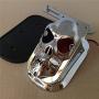 SMT-Chrome Red Skull Metal Brake Tail Light Signal Compatible With Motorcycle Bike [B00RUESF8I]