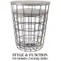 Lavish Home (Gray) Nesting End Tables with Storage Lavish Home (Gray) Nesting End Tables with Storage