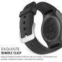 MoKo Watch Band Compatible with Gear S2, Soft Silicone Replacement Sport Band fit Gear S2 (SM-R720 / SM-R730 ONLY) Smart, NOT FIT S2 Classic Watch (SM-R732 & SM-R735), NOT FIT Gear Fit2, Black