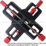 iShoot Universal All Metal 150mm 4-Way Macro Focusing Rail Slider Close-up Shooting Head Camera Support Bracket Holder with Arca-Swiss Fit Clamp and Quick Release Plate in Bottom for Tripod Ballhead