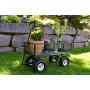 Gorilla Carts GOR400-COM Steel Garden Cart with Removable Sides, 400-lbs. Capacity, Green