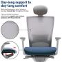 SIDIZ T50 Home Office Desk Chair : Advanced Mechanism for Your Posture, Ventilated Mesh Back, Adjustable Headrest, 2-Way Lumbar Support, 3-Way Armrests, Adjustable Seat Slide/Slope