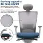 SIDIZ T50 Home Office Desk Chair : Advanced Mechanism for Your Posture, Ventilated Mesh Back, Adjustable Headrest, 2-Way Lumbar Support, 3-Way Armrests, Adjustable Seat Slide/Slope