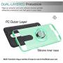 ZTE ZMAX One (Z719DL)/ZTE Grand X4/ZTE Blade Spark Z971 Case with HD Phone Screen Protector,Ymhxcy 360 Degree Rotating Ring & Bracket Dual Layer Resistant Back Cover for ZTE Grand X 4 Z956-ZH Mint