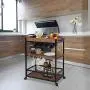CHARAVECTOR Bar Cart Kitchen Bar&Serving Cart for Home with 3 -Tier Storage Shelves Kitchen Island Cart,Metal Wine Rack Storage and Glass Bottle Holder CHARAVECTOR Bar Cart Kitchen Bar&Serving Cart for Home with 3 -Tier Storage Shelves Kitchen Island Cart,Metal Wine Rack Storage and Glass Bottle Holder