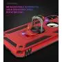 Military Grade Drop Impact for iPhone Xs Max Case 6.5 inch Metal Rotating Ring Kickstand Holder Built-in Magnetic Car Mount Armor Heavy Duty Shockproof Cover for iPhone Xs Max Phone Case (Red)