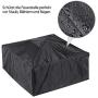 Yaheetech 32in Outdoor Metal Firepit Square Table Backyard Patio Garden Stove Wood Burning Fire Pit with Spark Screen, Log Poker and Cover