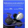KBEAR KB06 in Ear Headphone,H HIFIHEAR IEM 2BA 1DD Stereo in Ear Earphone, HiFi Over Ear Earbud Headset Noise Cancelling Hybrid Earphone with Removable Cable (No Mic, KB06 Silver)